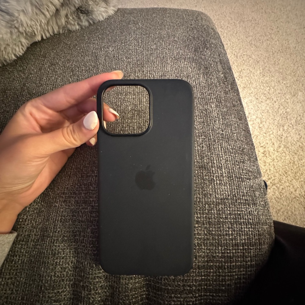 Apple Black Silicone iPhone Case with Camera Cutout
